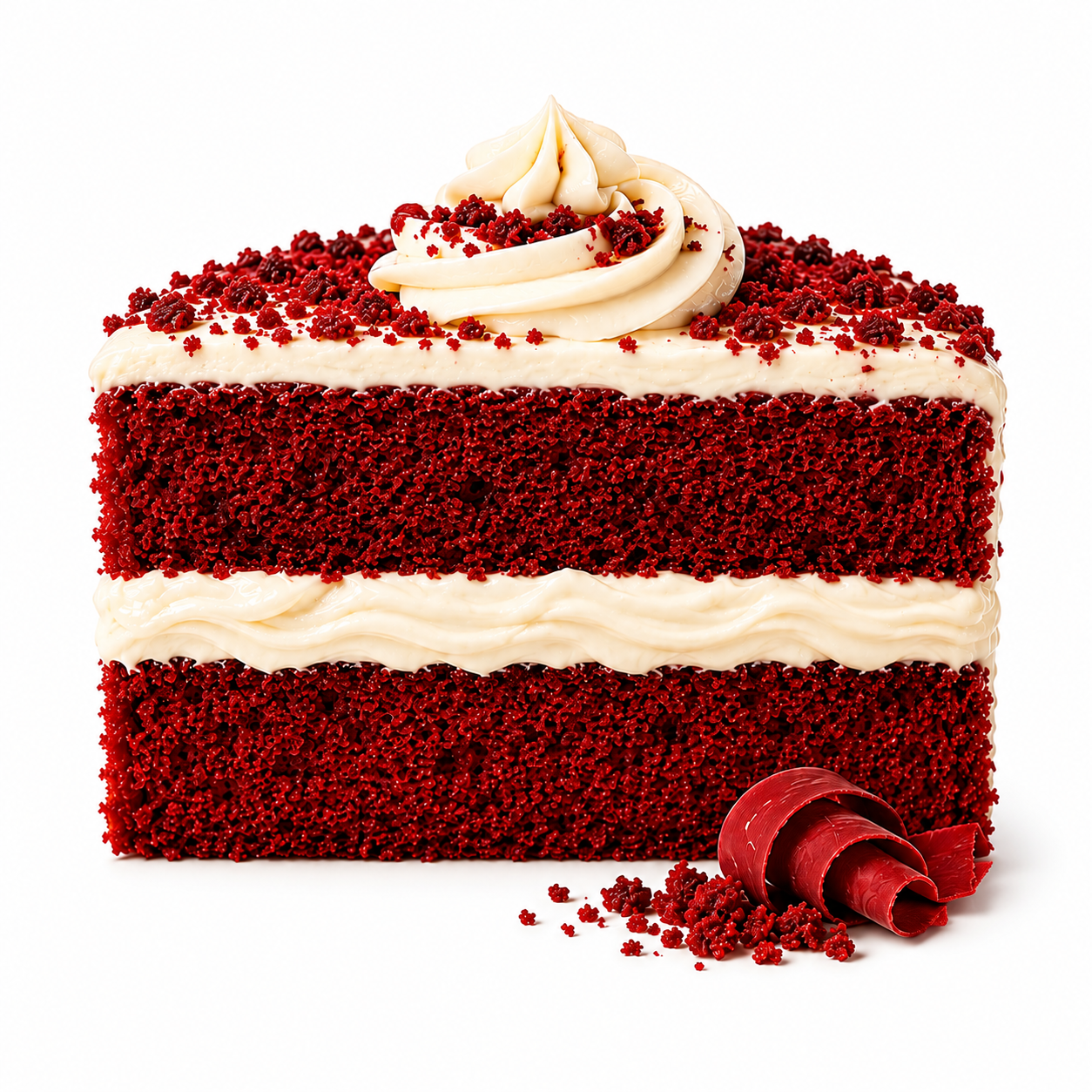 Red velvet sponge with cream cheese style buttercream